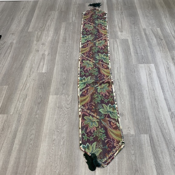 Brown Sugar Designs BoutiqueTapestry Table Runner for Fall Peacock - Picture 3 of 7